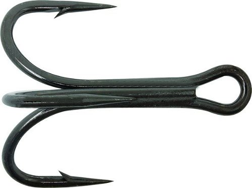 Mustad Needlepoint Treble Hook, Size 1/0, 6pcs - Triple-Hook