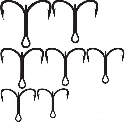 Mustad Pete Maina Treble Hook Size 5/0 10pcs - Triple-Hook