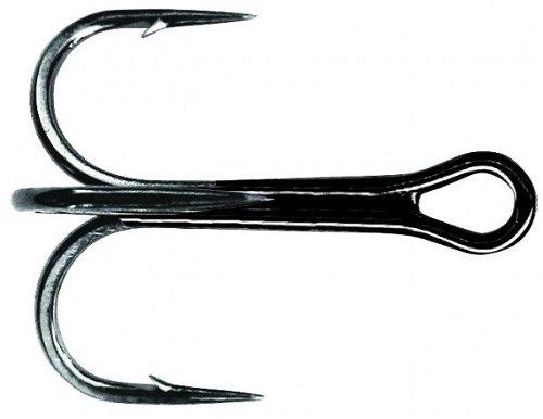Mustad NP Round Bend Treble Hook, Size 1, 6pcs - Triple-Hook
