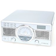 Q.MEDIA radiogramofon stříbrný - MP3 přehrávač