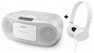 Sony CFD-S50 + MDRZX100, weiß - Radiorecorder