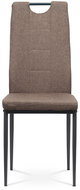 Nejlevnější nábytek - Jídelní židle Gweru, hnědá látka/antracitový matný lak - Jídelní židle