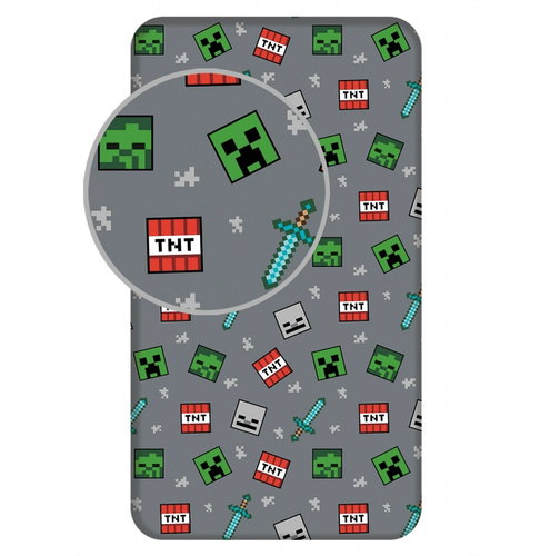 Jerry Fabrics Minecraft We Got This Sheet 90 × 200 × 25 cm - Bedsheet - Main image