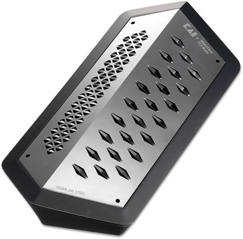 KAI JANUS double-sided grater with collection container, stainless steel/plastic, black - Grater - Main image