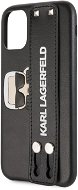 Karl Lagerfeld Hand Strap for iPhone 11, Black - Phone Cover