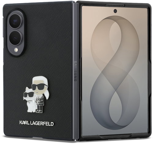 Karl Lagerfeld PU Saffiano Karl and Choupette for the Samsung Galaxy Z Fold 8 – Black Main image Karl Lagerfeld PU Saffiano Karl and Choupette for the Samsung Galaxy Z Fold 8 – Black - Protective Case - Main image