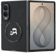 Karl Lagerfeld PU Karl and Choupette Heads Magnetic for Samsung Galaxy Z Fold 8 Black - Protective Case
