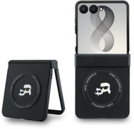 Karl Lagerfeld PU Karl and Choupette Heads Magnetic for Samsung Galaxy Z Flip 8 Black - Protective Case