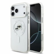 Karl Lagerfeld IML K&CH Heads Metal Frame MagSafe pro iPhone 18 Pro Max White - Protective Case