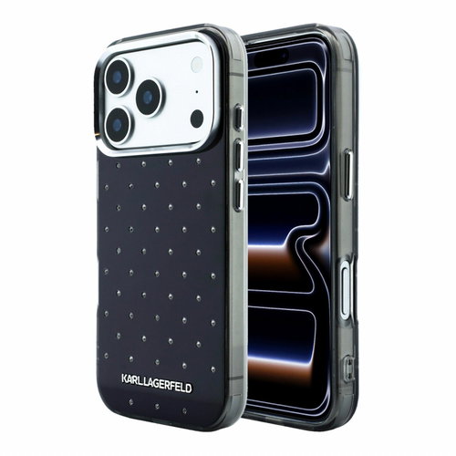 Karl Lagerfeld IML Rhinestones Allover pro iPhone 18 Pro Max Black - Protective Case - Main image