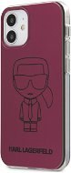 Karl Lagerfeld PC/TPU Metallic Iconic - Apple iPhone 12 Mini, Pink - Telefon tok