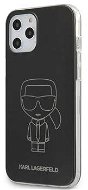 Karl Lagerfeld PC/TPU Metallic Iconic - Apple iPhone 12/12 Pro, Black - Telefon tok