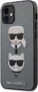 Karl Lagerfeld Saffiano K&amp; C Heads for Apple iPhone 12 Mini, Silver - Phone Cover