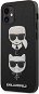 Karl Lagerfeld Saffiano K&C Heads - Apple iPhone 12 Mini, Black - Telefon tok