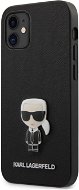 Karl Lagerfeld Saffiano Iconic for Apple iPhone 12 Mini, Black - Phone Cover