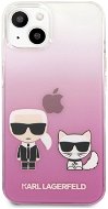 Karl Lagerfeld PC/TPU Ikonik Karl and Choupette Apple iPhone 13 rózsaszín tok - Telefon tok