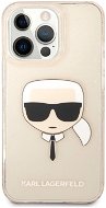 Karl Lagerfeld TPU Full Glitter Karl Head Apple iPhone 13 Pro Max arany tok - Telefon tok