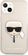 Karl Lagerfeld TPU Full Glitter Karl Head Cover for Apple iPhone 13 mini Gold - Phone Cover
