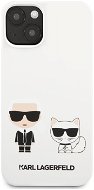 Karl Lagerfeld and Choupette Liquid Silicon für Apple iPhone 13 Weiß - Handyhülle