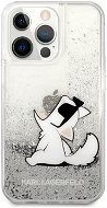 Karl Lagerfeld Liquid Glitter Choupette Eat Cover for Apple iPhone 13 Pro Silver - Phone Cover