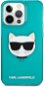 Karl Lagerfeld TPU Choupette Head Apple iPhone 13 Pro Max Fluo Blue tok - Telefon tok