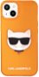 Karl Lagerfeld TPU Choupette Head Apple iPhone 13 Fluo Orange tok - Telefon tok
