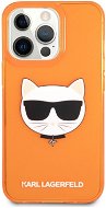 Karl Lagerfeld TPU Choupette Head Apple iPhone 13 Pro Fluo Orange tok - Telefon tok