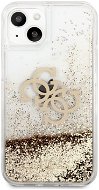 Guess TPU Big 4G Liquid Glitter Gold Back Cover for Apple iPhone 13 Transparent - Phone Cover