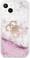 Guess TPU Big 4G Liquid Glitter Pink Back Cover für Apple iPhone 13 Transparent - Handyhülle