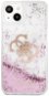 Guess TPU Big 4G Liquid Glitter Pink Back Cover for Apple iPhone 13 Transparent - Phone Cover