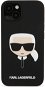 Karl Lagerfeld Liquid Silicone Karl Head Hülle für Apple iPhone 13 Schwarz - Handyhülle