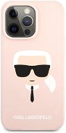 Karl Lagerfeld Liquid Silicone Karl Head Cover for Apple iPhone 13 Pro Light Pink - Phone Cover