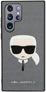 Karl Lagerfeld PU Saffiano Karl Head Backcover für das Samsung Galaxy S22 Ultra Silver - Handyhülle