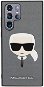 Karl Lagerfeld PU Saffiano Karl Head Backcover für das Samsung Galaxy S22 Ultra Silver - Handyhülle