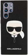 Karl Lagerfeld PU Saffiano Karl Head Hátlap tok a Samsung Galaxy S22 Ultra készülékhez Black - Telefon tok