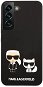 Karl Lagerfeld and Choupette Liquid Silicone Hátlap tok a Samsung Galaxy S22+ készülékhez Black - Telefon tok