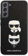 Karl Lagerfeld Saffiano K&C Heads Kryt na Samsung Galaxy S22+ Black - Kryt na mobil