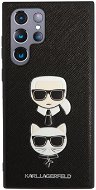 Karl Lagerfeld Saffiano K&C Heads Cover for Samsung Galaxy S22 Ultra Black - Phone Cover