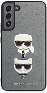 Karl Lagerfeld Saffiano K&C Heads Cover for Samsung Galaxy S22+ Silver - Phone Cover