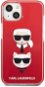 Karl Lagerfeld TPE Karl and Choupette Heads Tok az iPhone 13 mini készülékhez Red - Telefon tok