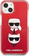 Karl Lagerfeld TPE Karl and Choupette Heads Tok az iPhone 13 mini készülékhez Red - Telefon tok