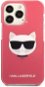 Karl Lagerfeld TPE Choupette Head Cover for iPhone 13 Pro Fuchsia - Phone Cover