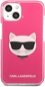 Karl Lagerfeld TPE Choupette Head Cover for iPhone 13 Fuchsia - Phone Cover