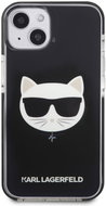 Karl Lagerfeld TPE Choupette Head Cover for iPhone 13 Black - Phone Cover