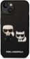 Karl Lagerfeld and Choupette 3D iPhone 14 tok - fekete - Telefon tok