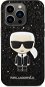 Karl Lagerfeld Glitter Flakes Ikonik Back Cover for iPhone 14 Pro Max Black - Phone Cover