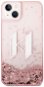 Karl Lagerfeld Liquid Glitter Big KL Logo Back Cover für iPhone 14 Plus Pink - Handyhülle