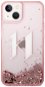 Karl Lagerfeld Liquid Glitter Big KL Logo Back Cover for iPhone 14 Pink - Phone Cover