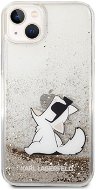 Karl Lagerfeld Liquid Glitter Choupette Eat Back Cover for iPhone 14 Plus Gold - Phone Cover