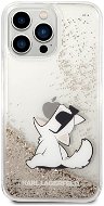 Karl Lagerfeld Liquid Glitter Choupette Eat Back Cover for iPhone 14 Pro Max Gold - Phone Cover